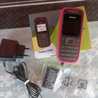 Nokia 1208 vintage rosso con scatola, batteria e c