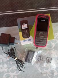 Nokia 1208 vintage rosso con scatola, batteria e c