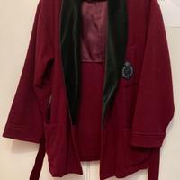 Giacca da camera vintage da uomo bordeaux