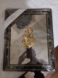 Quadro/Specchio scultura della Madonna con bambino
