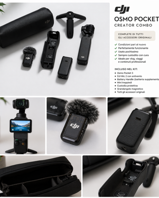 DJI Osmo Pocket 3 Creator Combo – Tutti Accessori