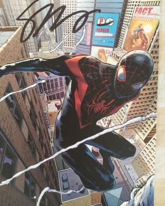 Stampa Spiderman Miles Morales autografata
