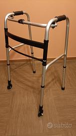 Deambulatore pieghevole regolabile 2 ruote