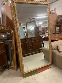 CORNICE  ANTICATA ORO CON specchio da 115x210