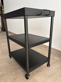 Mobiletto carrello metallo nero 50x35 IKEA KORNSJO