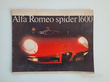 brochure dépliant Alfa Romeo spider 1600