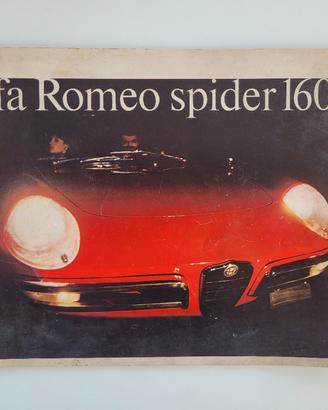 brochure dépliant Alfa Romeo spider 1600