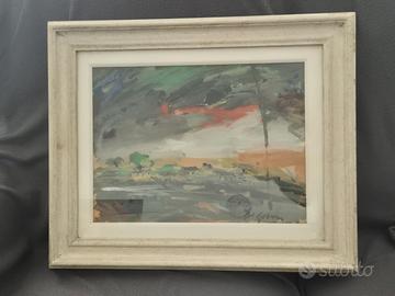 Eugenio Degani Zerman "Temporale"1971-Olio su tela