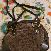 Borsa Caleidos bauletto marrone vellutato