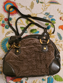 Borsa Caleidos bauletto marrone vellutato