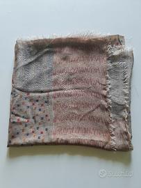 foulard marrone rosso 