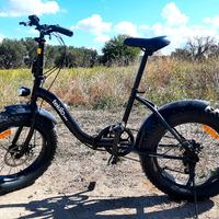 Bici pieghevole ruote fat bike a 6 rapporti