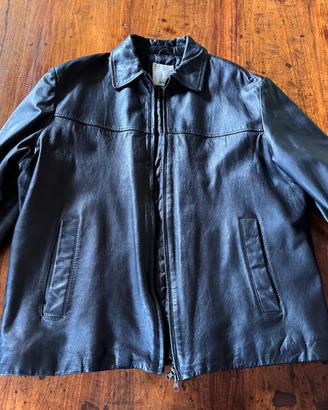 Giacca imbottita in vera pelle