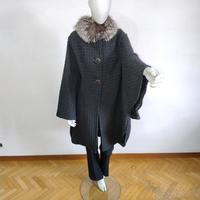 soprabito a mantella grigio scuro