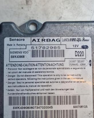 Centralina airbag 51782985 - 51848079 Fiat 500