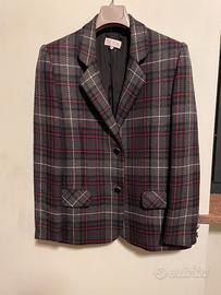 GIACCA DONNA VINTAGE-SCOZZESE GRIGIA-TAGLIA 42