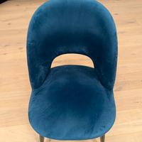 Sedie Westwing in velluto blu e grigio