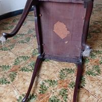 tavolino antico in mogano rosso