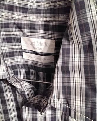 Camicia mezza manica uomo 100% cotone