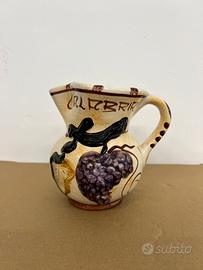 Brocca Vintage ib Ceramica "Calabria"- Decoro Uva