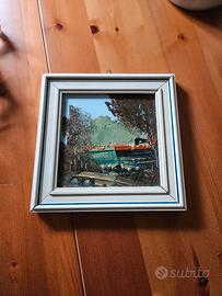 quadretto dipinto su piastrella quadro 