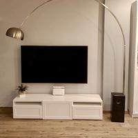 Lampada ad Arco "Atena" con Base in Marmo nero