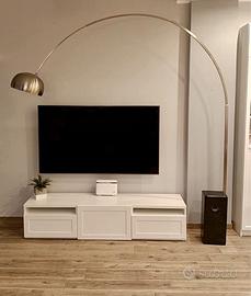 Lampada ad Arco "Atena" con Base in Marmo nero