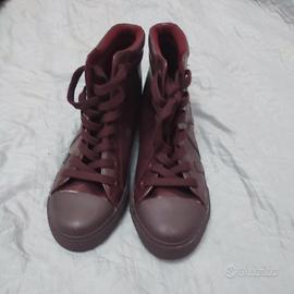 scarpe modello converse con lacci tg 37 bordeaux 