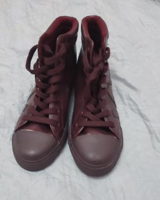 scarpe modello converse con lacci tg 37 bordeaux 