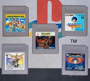 Lotto 5 Giochi Game Boy - Rockman Super Mario Land