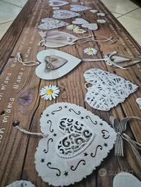 metraggio guida tappeto 53x350 marrone con cuori