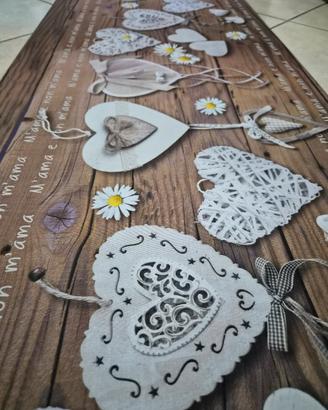 metraggio guida tappeto 53x350 marrone con cuori