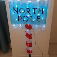 Insegna luminosa Natalizia - North Pole