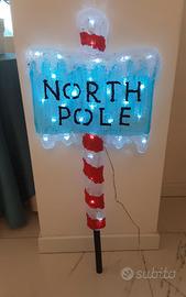 Insegna luminosa Natalizia - North Pole