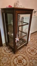 vetrinetta arte povera legno e vetro