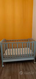 Culla Azzurra Design +  Materasso "Questibimbi"