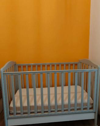Culla Azzurra Design +  Materasso "Questibimbi"