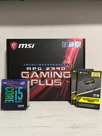 bundle scheda madre z390, cpu i5 9600k e ram 32Gb