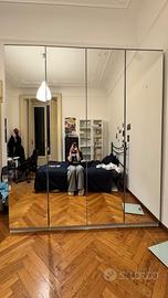 Armadio IKEA 4 ante a specchio bianco