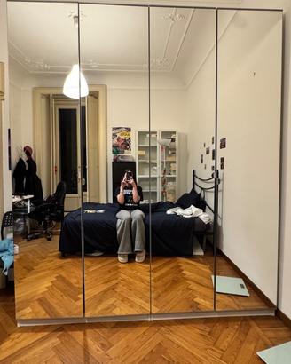 Armadio IKEA 4 ante a specchio bianco