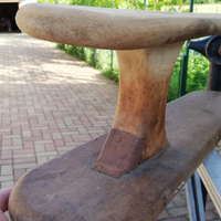 Antico arnese in legno fioriera