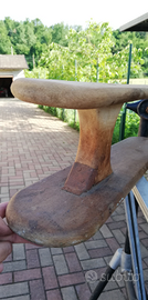 Antico arnese in legno fioriera