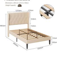 letto a doghe imbottito 120x200