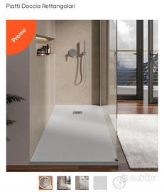 Piatto doccia 80 X 160 cm effetto pietra riducibil