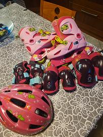 Roller bambina con protezioni 