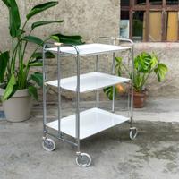 Carrello di servizio vintage bianco