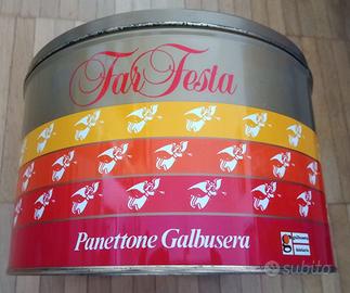 Scatola di Latta Vintage Panettone GALBUSERA 1985