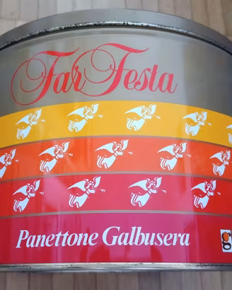 Scatola di Latta Vintage Panettone GALBUSERA 1985