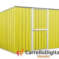 Casetta box giardino Acciaio 260x185 85kg giallo