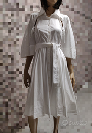 Abito con coprispalla ricamato